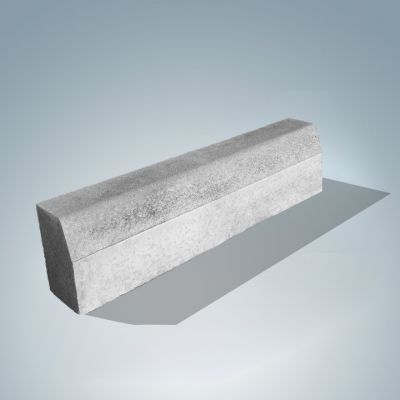 Barabás kiemelt szegély 100x25x15 cm szürke