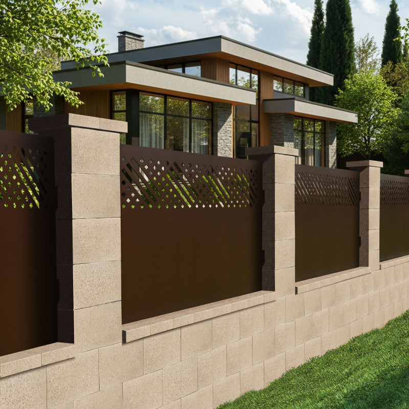 Barabás kerítés fedlap 25x30x6cm - bézs